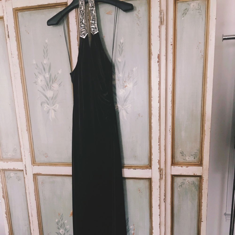 Ralph Lauren Velvet Evening Dress  | Black Label